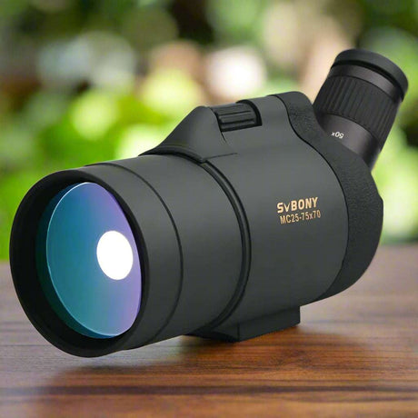 F9334G Spotting Scope 25-75x70 Powerful Monocular with Tripod Optics BushLine Green & Black F9334G