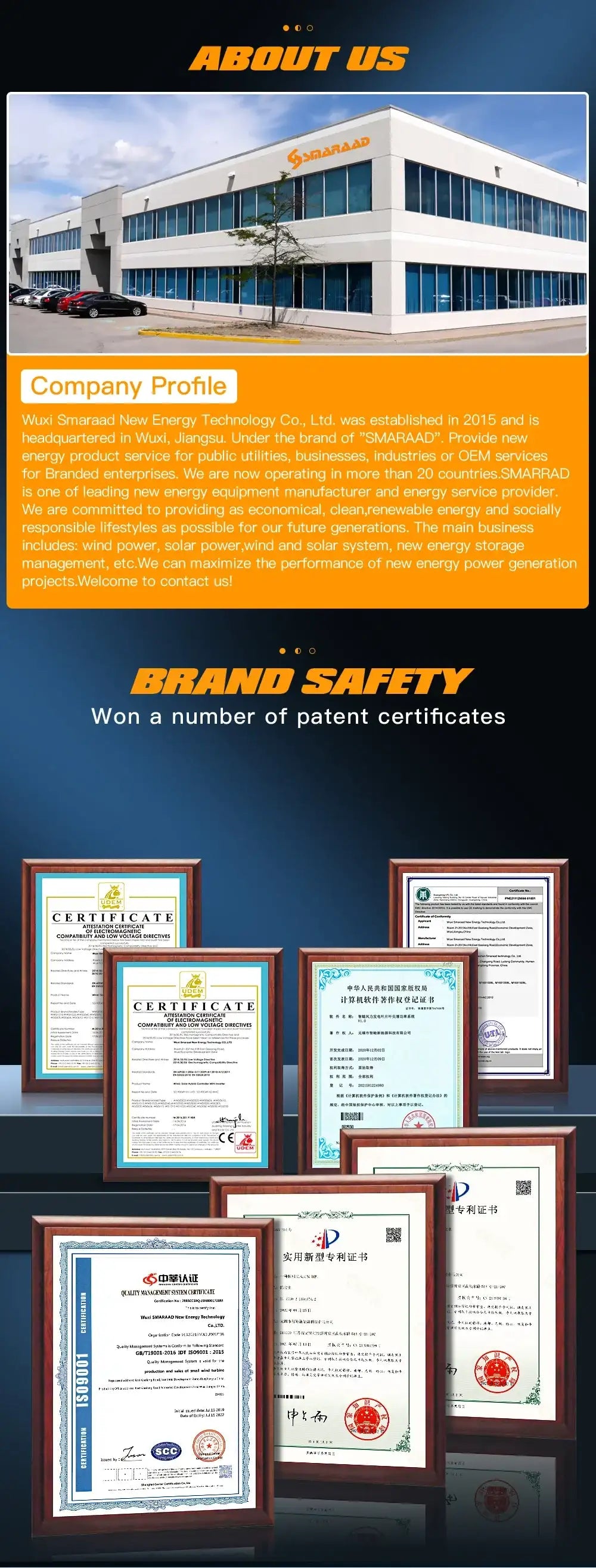 FH-3000watt 3Kw Vertical Wind Turbine 12V 24V 48V Three Blade Wind Power Vertical  