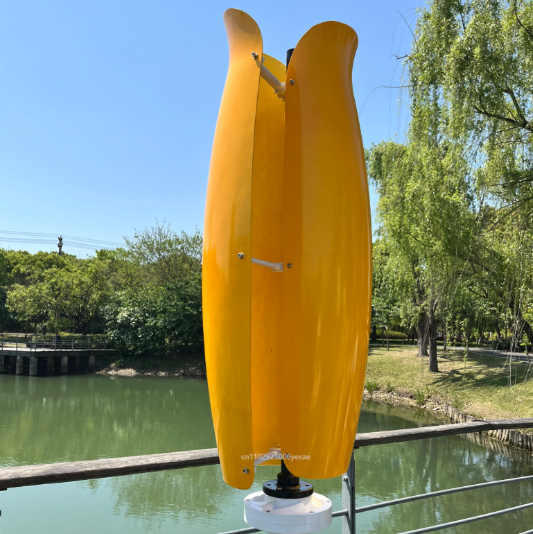 FS-10kW, 15kW & 20kW Vertical Tulip Wind Turbine 12V 24V 48V Wind Power Vertical BushLine Yellow 10000W 12V turbine only