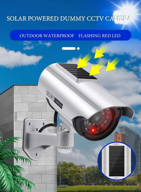 Fake CCTV Camera Solar Powered security systems  