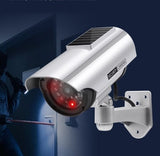 Fake CCTV Camera Solar Powered security systems BushLine Silver