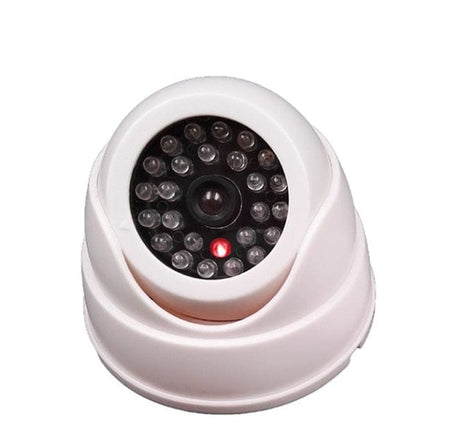 Fake Realistic CCTV Surveillance Security System Security Cameras BushLine White