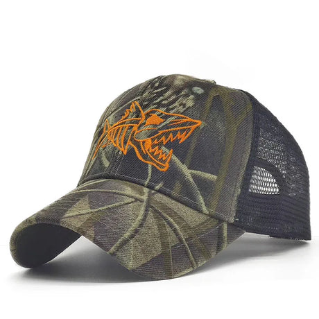 Fish Bone Camo Fishing Caps Cotton Jungle Hat Unisex caps  