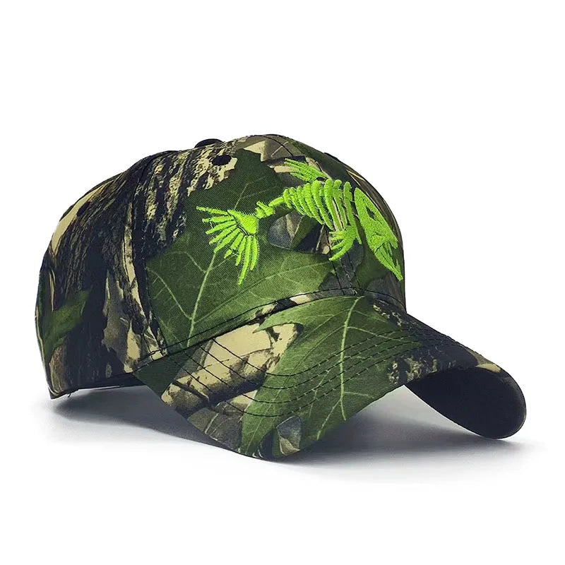 Fish Bone Camo Fishing Caps Cotton Jungle Hat Unisex caps  BushLine