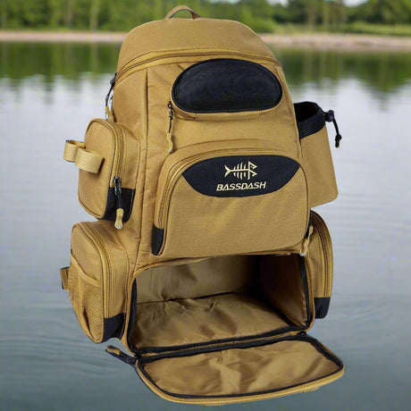 Fishing Tackle Backpack Multifunctional BackPacks BushLine Khaki