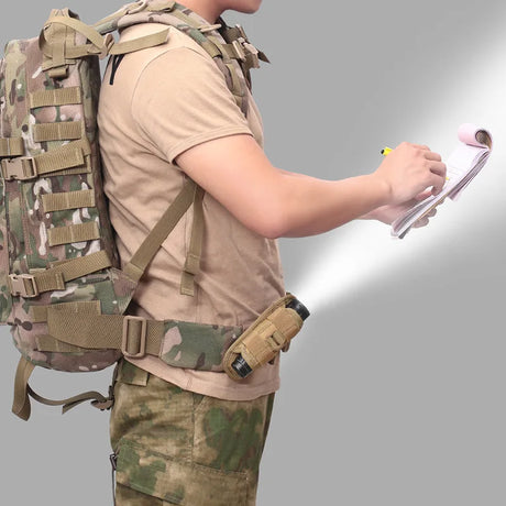 Flashlight Pouch 360 Degree Belt Clip Torch Holder Helmet & Pack Accessories  BushLine