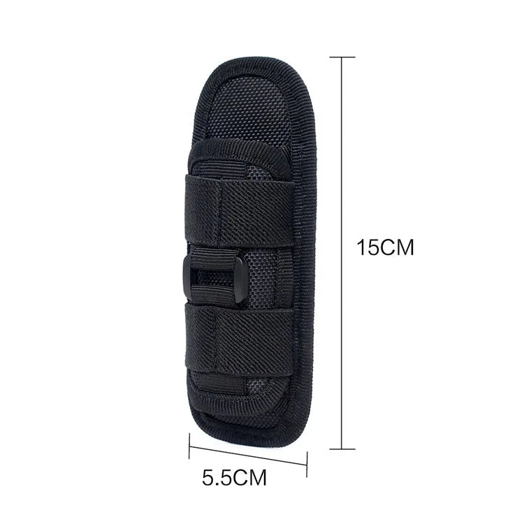 Flashlight Pouch 360 Degree Belt Clip Torch Holder Helmet & Pack Accessories  BushLine