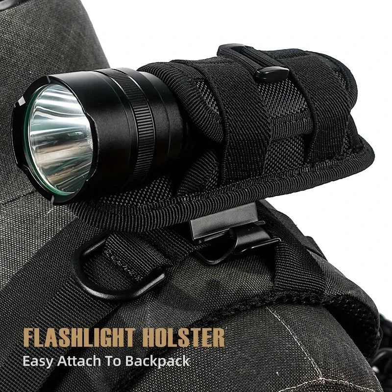 Flashlight Pouch 360 Degree Belt Clip Torch Holder Helmet & Pack Accessories  BushLine