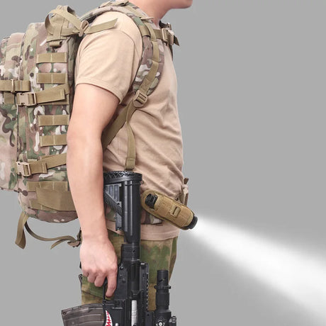 Flashlight Pouch 360 Degree Belt Clip Torch Holder Helmet & Pack Accessories  BushLine