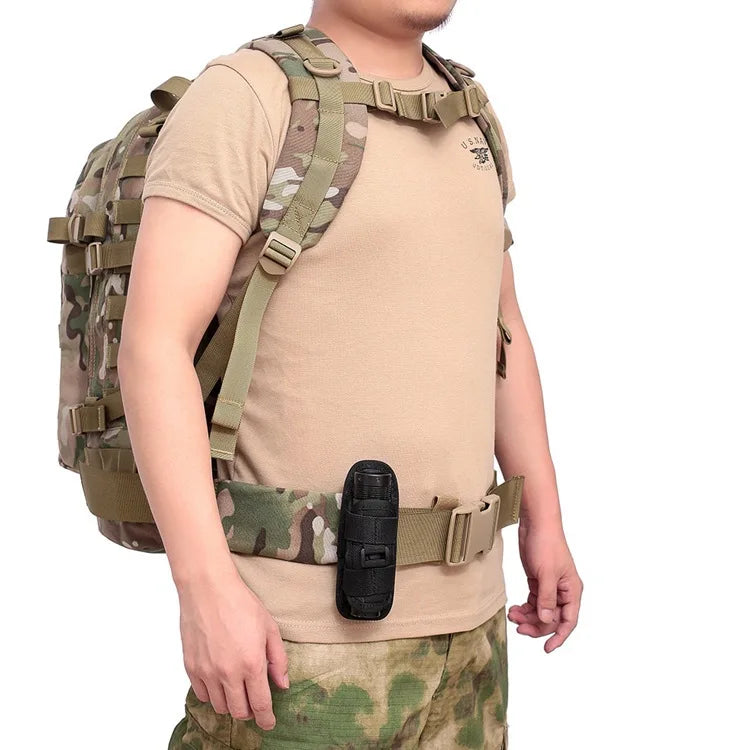 Flashlight Pouch 360 Degree Belt Clip Torch Holder Helmet & Pack Accessories  BushLine
