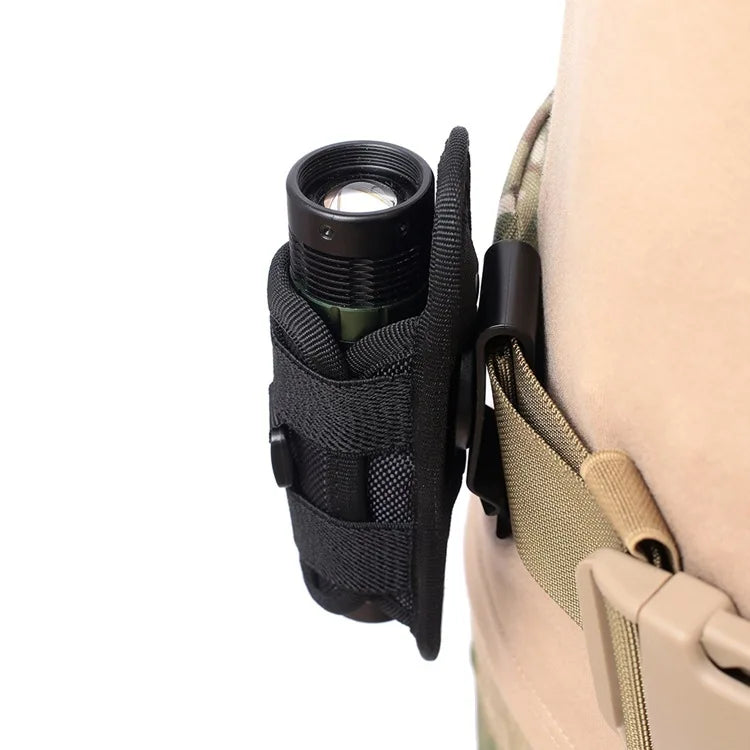 Flashlight Pouch 360 Degree Belt Clip Torch Holder Helmet & Pack Accessories  BushLine