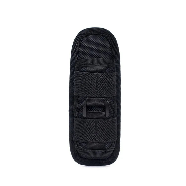 Flashlight Pouch 360 Degree Belt Clip Torch Holder Helmet & Pack Accessories BushLine Black