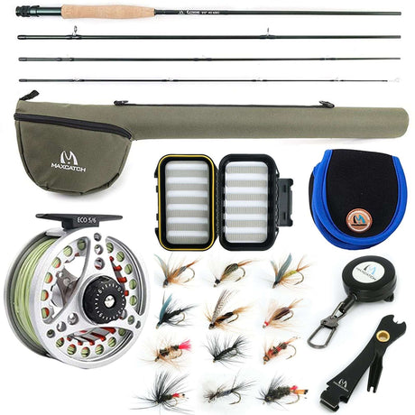 Fly Fishing Rod And Reel Combo Set marine  