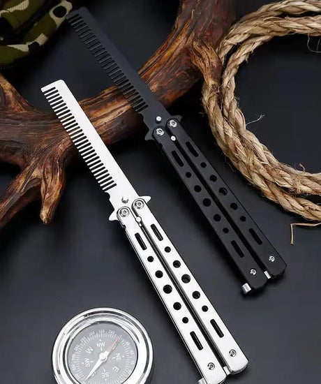 Foldable Stainless Steel Butterfly Comb Cool Stuff  BushLine