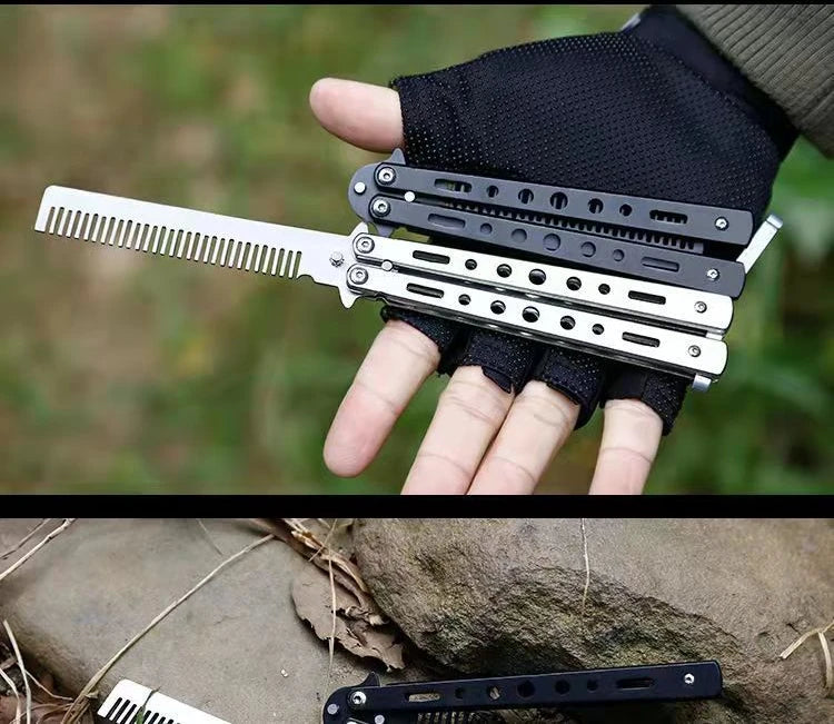 Foldable Stainless Steel Butterfly Comb Cool Stuff  BushLine