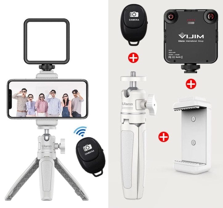 Foldable Tripod for Phone Binoculars or Camera Selfie Stick Smart Technology BushLine White