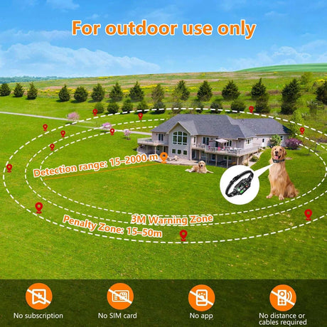 GPS Collar Wireless Dog Fencing Range 5-100mtrs Dog Stuff  BushLine