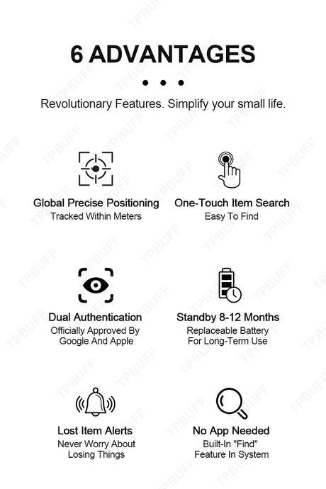 GPS Tracker Bluetooth Apple Android Compatible Security & Safety  