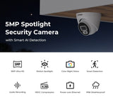 H.View 5Mp Ip Camera Ai Face Detection Security Cameras  