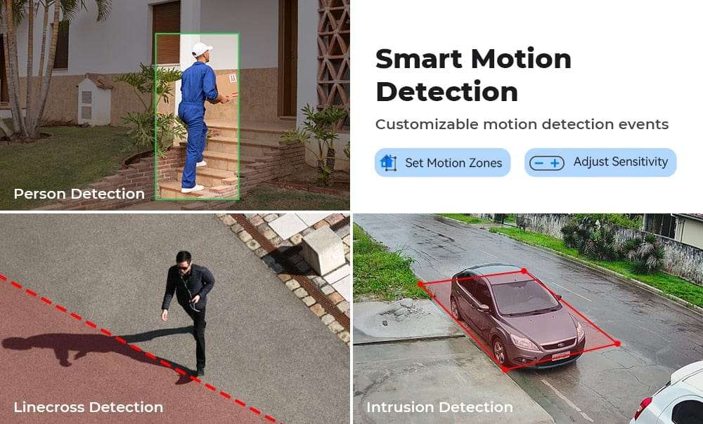 H.View 5Mp Ip Camera Ai Face Detection Security Cameras  