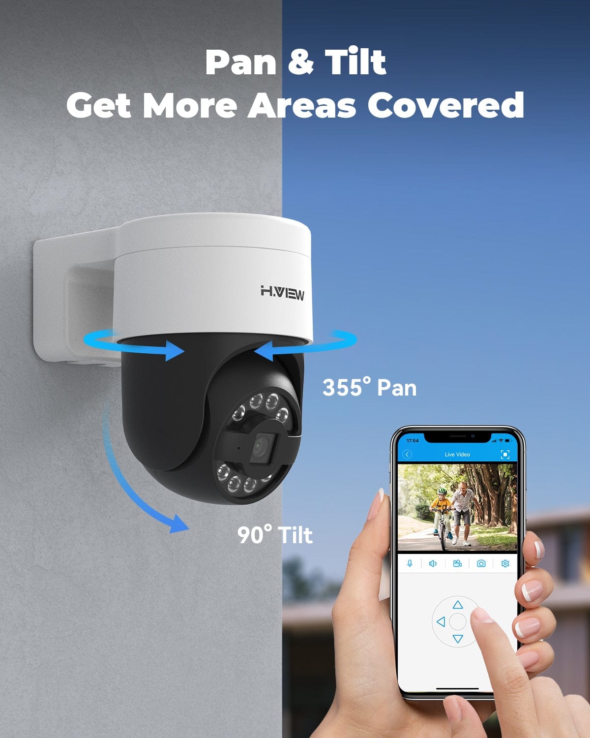 H.View Security AI Human Detection Camera Security Cameras  
