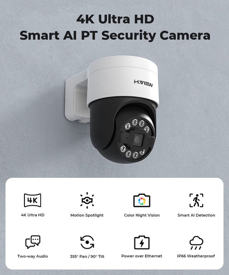 H.View Security AI Human Detection Camera Security Cameras  