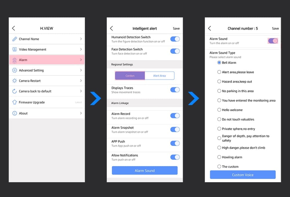 H.View Security AI Human Detection Camera Security Cameras  