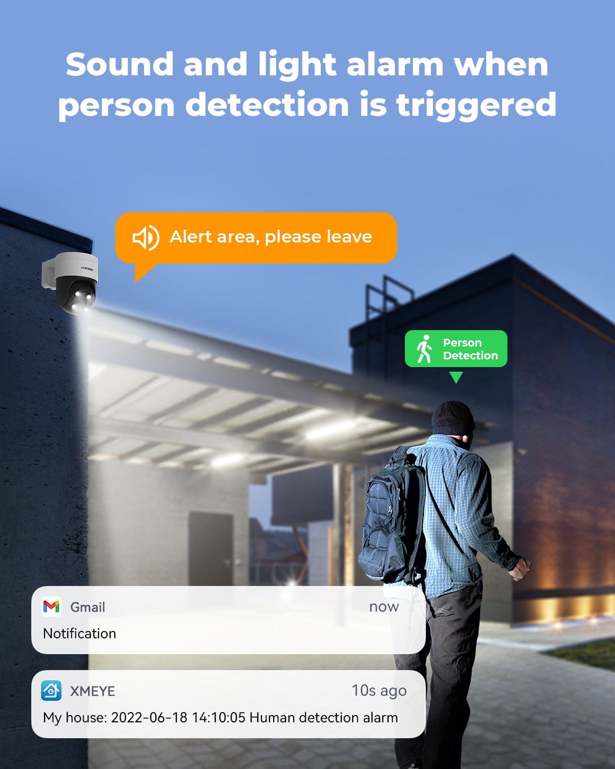 H.View Security AI Human Detection Camera Security Cameras  BushLine