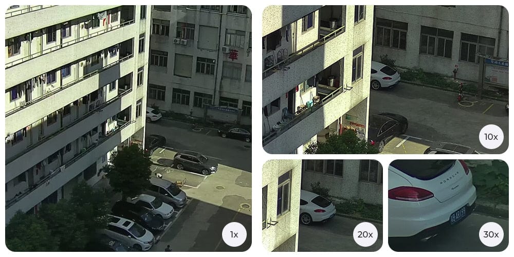 H.view 5MP 30X PoE PTZ Security Camera, Human Detection Security Cameras  