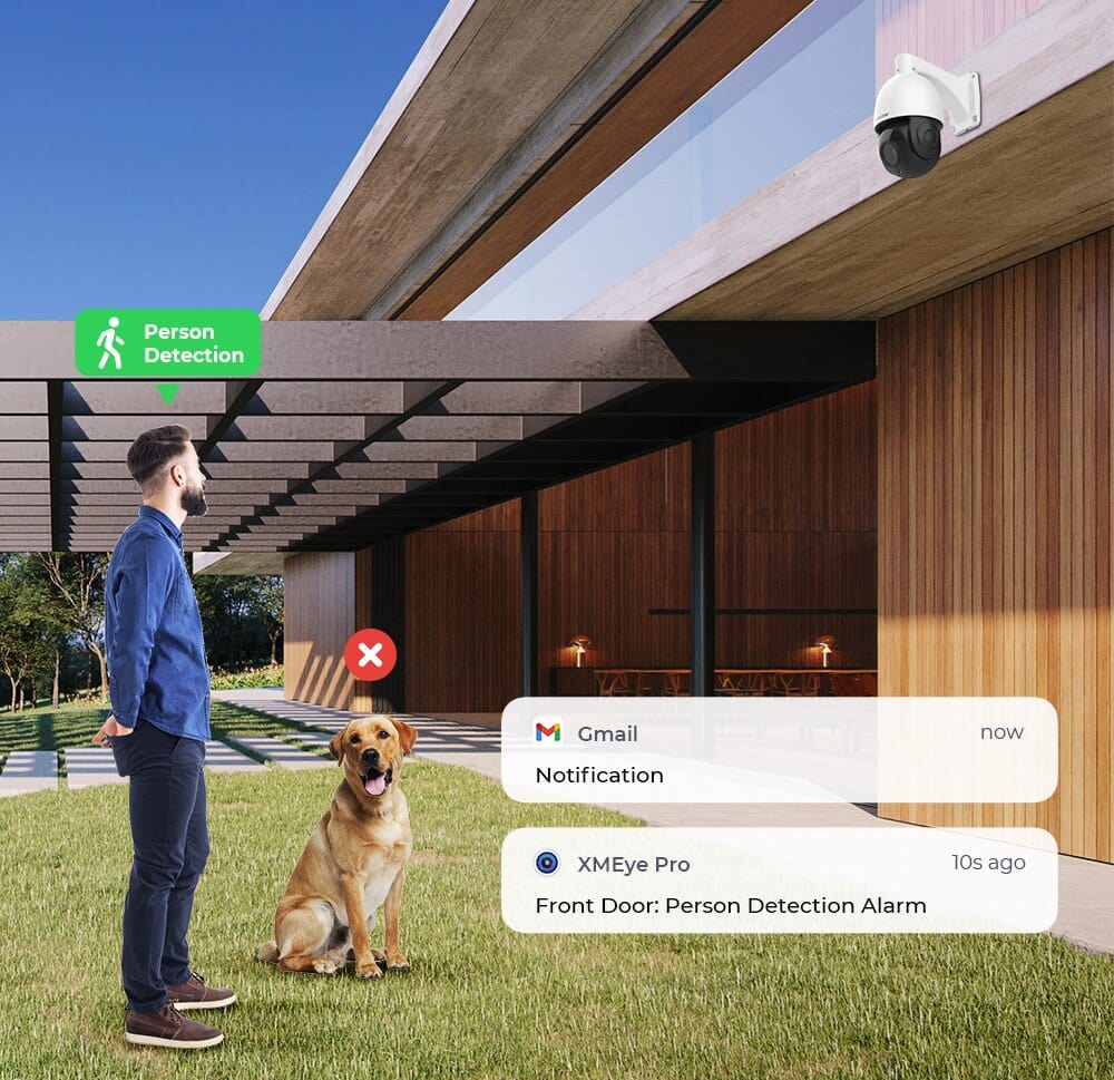 H.view 5MP 30X PoE PTZ Security Camera, Human Detection Security Cameras  