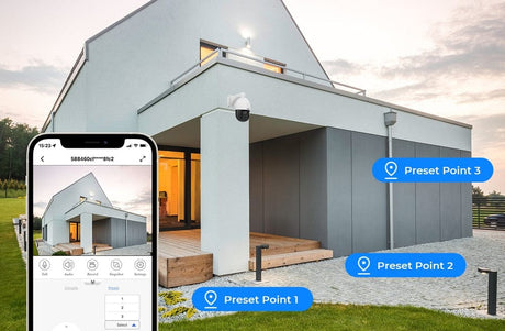 H.view 5MP 30X PoE PTZ Security Camera, Human Detection Security Cameras  