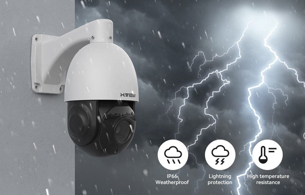 H.view 5MP 30X PoE PTZ Security Camera, Human Detection Security Cameras  BushLine