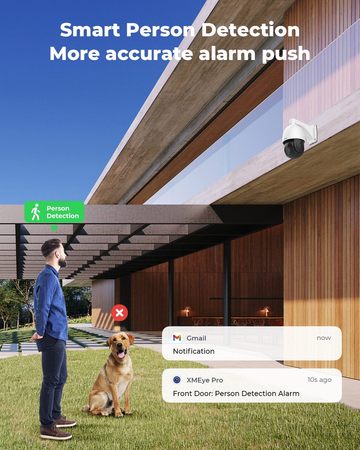 H.view 5MP 30X PoE PTZ Security Camera, Human Detection Security Cameras  BushLine