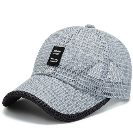 Summer Women Men Mesh Baseball Cap hats BushLine Light Grey Cap 2  