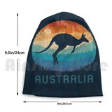 Australia Kangaroo Retro Beanies Outback Aussie Pride Australian Day Thermal & Wool Beanies BushLine   