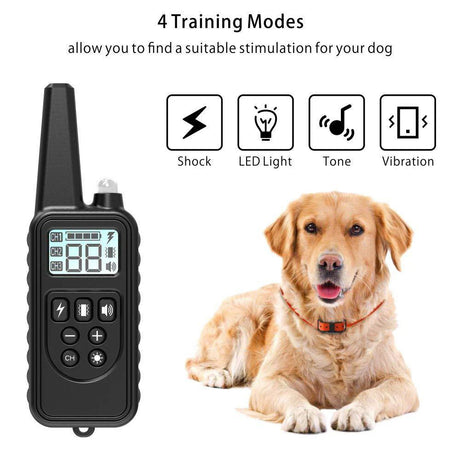 Rechargeable Dog Training & Anti-Bark Collar 800m