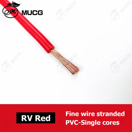 Flexible Copper Wire Electric Power Cable 10 - 20 AWG electrical supplys BushLine Red 10 AWG 5m