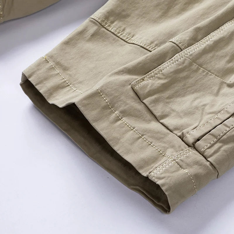 Rugged Men's Cotton Dress Casual Cargo Shorts Cargo Pants BushLine   