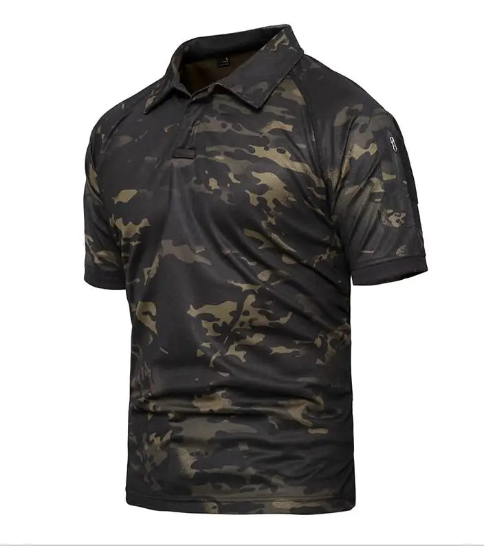 Camo Polo Shirt - Quick-drying, Breathable