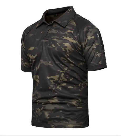 Camo Polo Shirt - Quick-drying, Breathable