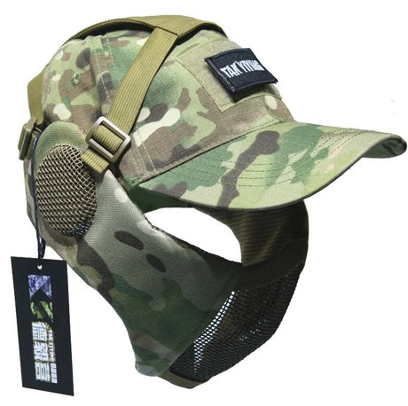 Tactical Foldable Mesh Mask with Cap tactical caps BushLine CAMO  