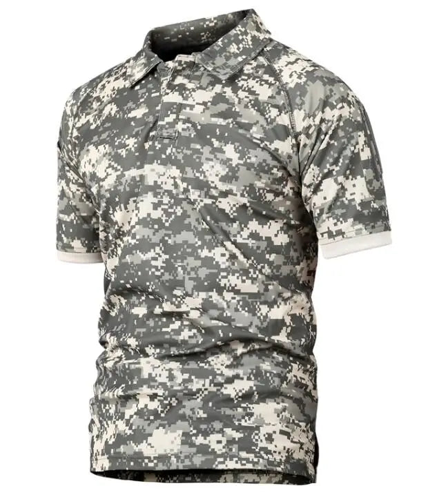 Camo Polo Shirt - Quick-drying, Breathable