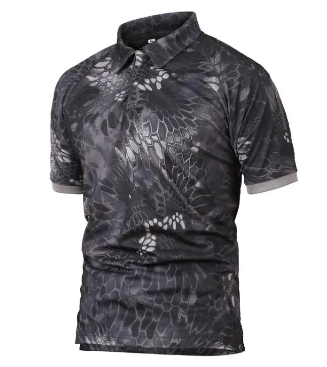 Camo Polo Shirt - Quick-drying, Breathable