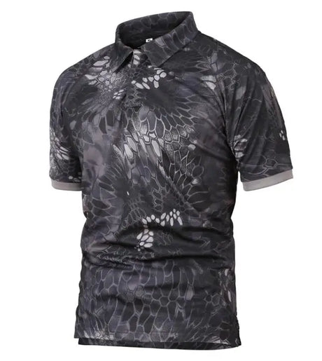 Camo Polo Shirt - Quick-drying, Breathable