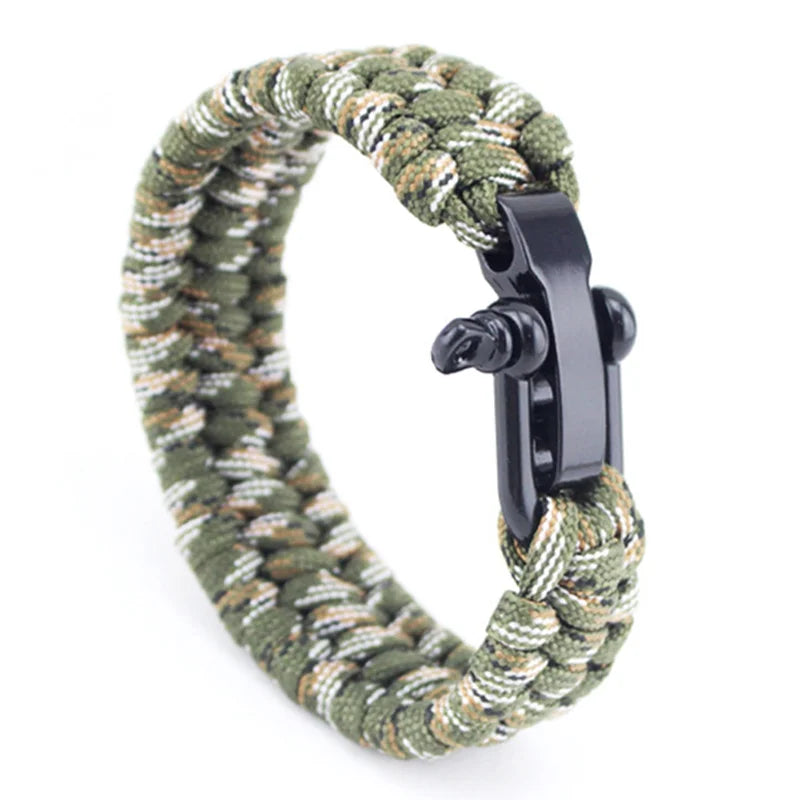 Adjustable Paracord Survival Wristband 23cm army surplus BushLine Camo 23cm 