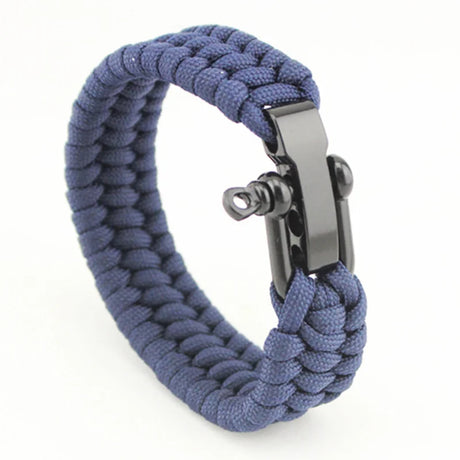 Adjustable Paracord Survival Wristband 23cm army surplus BushLine Blue 23cm 