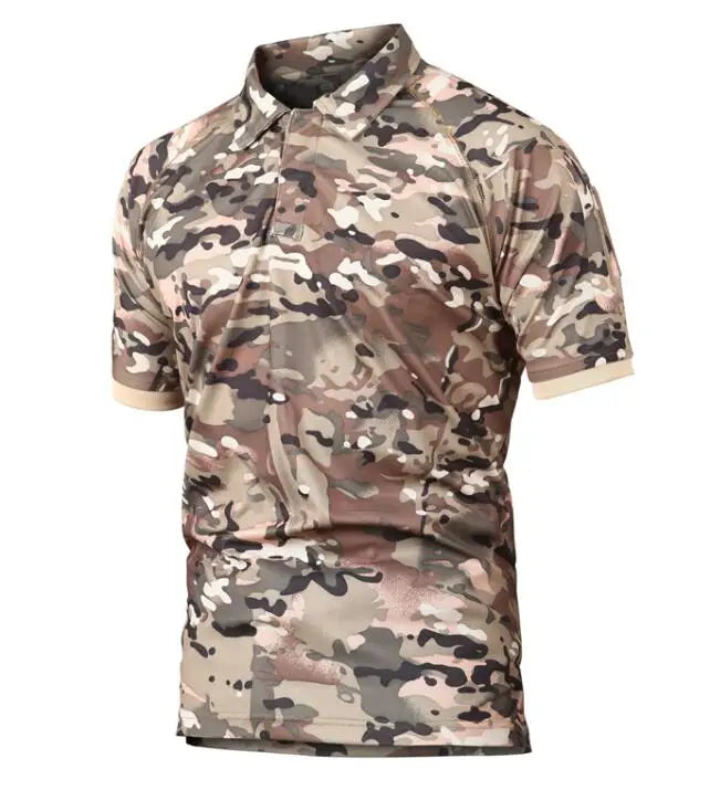 Camo Polo Shirt - Quick-drying, Breathable