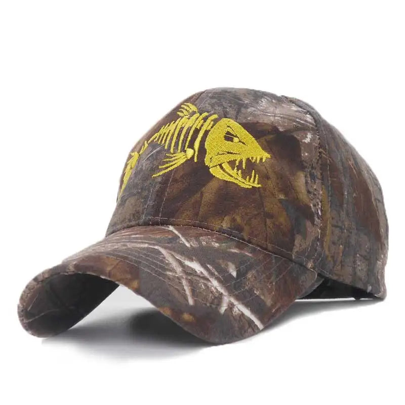 Camo Fishing Caps Cotton Jungle Hat Unisex caps BushLine Fish 1 56cm to 60cm 