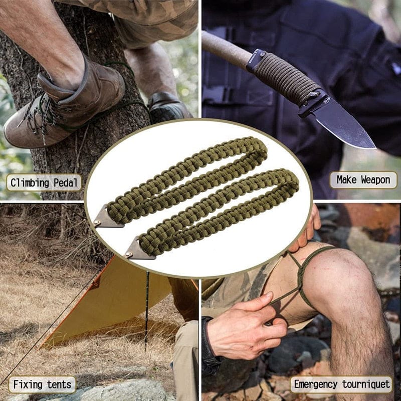 Hand Saw Portable Pocket Chain Saw Paracord Handle Emergency Survival survival  BushLine