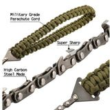 Hand Saw Portable Pocket Chain Saw Paracord Handle Emergency Survival survival  BushLine